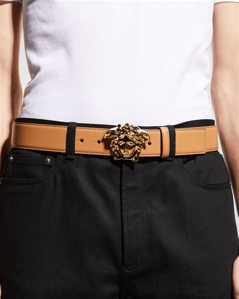 versace classic belt|versace medusa buckle leather belt.